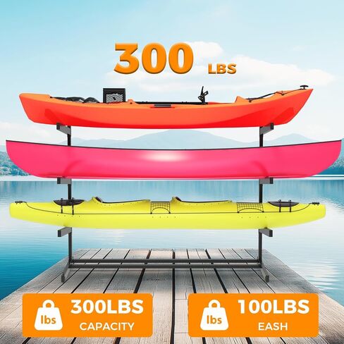 Kayak Storage Rack, Heavy Duty Kayak Racks for Garage and Outdoor Storage, Kayak Stand with Wheels, Storage Rack for Kayak, Canoe, Surfboard & Paddleboard in Saudi Arabia