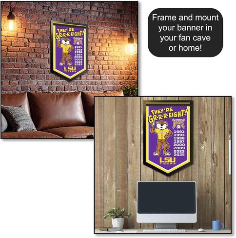 Louisiana State LSU Tigers 2025 College Baseball 8 Time National Champions Banner in Saudi Arabia