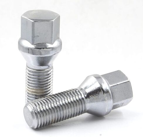 Wheel Accessories Parts Set of 20 Chrome 14x1.5 Lug Bolts Conical Seat with 17mm Hex, 33 mm Shank Length, Acorn Seat Lug Bolt Designed for Aftermarket Wheels (20 Bolts, Chrome, M14x1.5/14 1.5) in Saudi Arabia