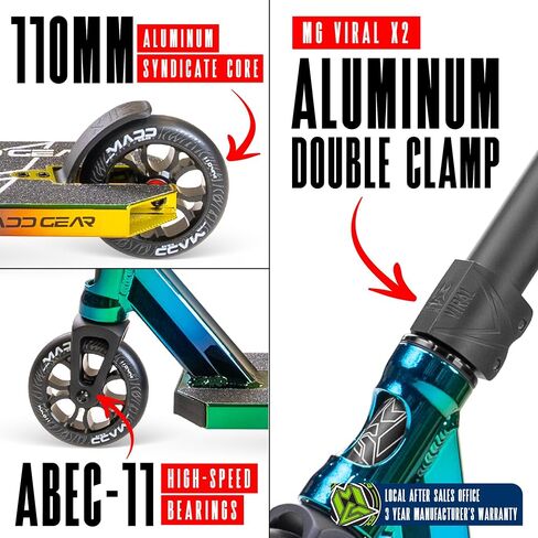 Pro Stunt Scooter for Kids and Teens Ages 8-12 – Lightweight Durable Trick Scooter for Skatepark and Street – Easy Assembly – Madd Gear MG5 in Saudi Arabia