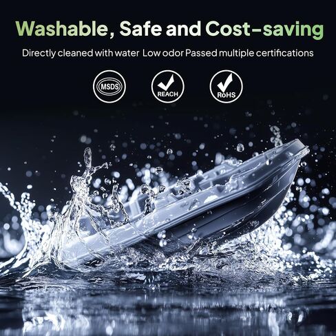 elegoo water water قابلة للغسل ABS ثلاثية الأبعاد راتنجات السيراميك الرمادي 2000g ، والأداء العالي ، ودائم ، ورائحة منخفضة ، وتوافق عريض لـ 405nm mslalcddlp 3d الطابعات in Kuwait