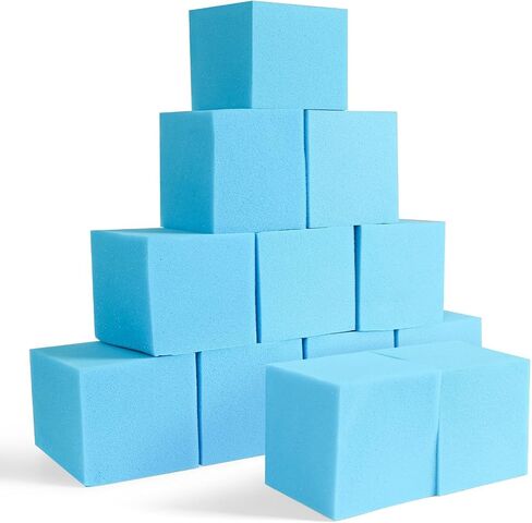 Foam Pit Blocks - 12 PCS 5" Foam Gym Cubes, Versatile Protective Padding for Trampolines, Gymnastics, Parkour & Action Sports - Blue in Saudi Arabia