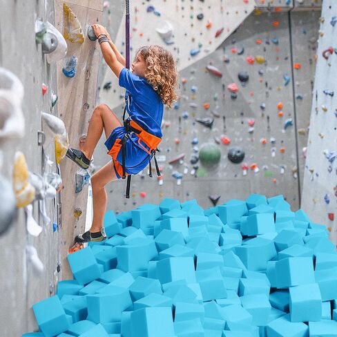 Foam Pit Blocks - 12 PCS 5" Foam Gym Cubes, Versatile Protective Padding for Trampolines, Gymnastics, Parkour & Action Sports - Blue in Saudi Arabia