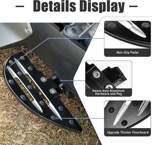Driver Foot Pegs Aluminum Large Wide Floorboards Front Rider Foot Rest Tricycle Accessories for the Can-Am Ryker 600 900, Rally Edition (2019-2025), Sport (2022-2025) in Kuwait