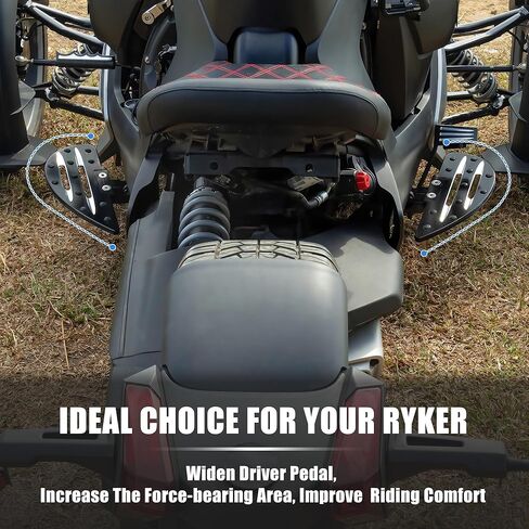 Driver Foot Pegs Aluminum Large Wide Floorboards Front Rider Foot Rest Tricycle Accessories for the Can-Am Ryker 600 900, Rally Edition (2019-2025), Sport (2022-2025) in Kuwait