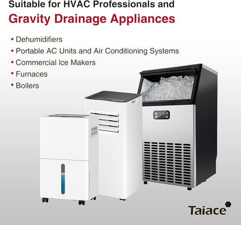 مضخة مكثف احترافية 115 فولت/120 فولت ، تدفق 79GPH و 15 قدمًا ، مفتاح أمان تلقائي لـ HVAC/AC/Dehumidifier/Furnace ، هادئ مع أنابيب 20 قدمًا و 2 × خرطوم المشبك in Saudi Arabia