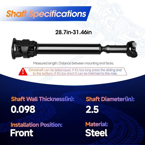 936-160 Rear Drive Shaft Prop Shaft Driveshaft Assembly [RWD 5 Speed Automatic Trans.] Fit for Dodge Charger 2006-2010, Magnum 2006-2008 & Chrysler 300 2006-2010, V6 3.5L, OE 4593681AB, 4593681AC in Saudi Arabia
