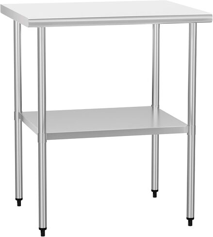 Stainless Steel Table 24 x 36 Inches Metal Prep Table with Adjustable Undershelf for Commercial Kitchen, Outdoor, Restaurant, Hotel & Garage in Kuwait