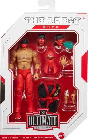 Mattel WWE Ultimate Edition Action Figure و 6 inch the Great Muta Troughible Set ، و Swappable Heads & Hands ، 30 نقطة مفصلية in Saudi Arabia