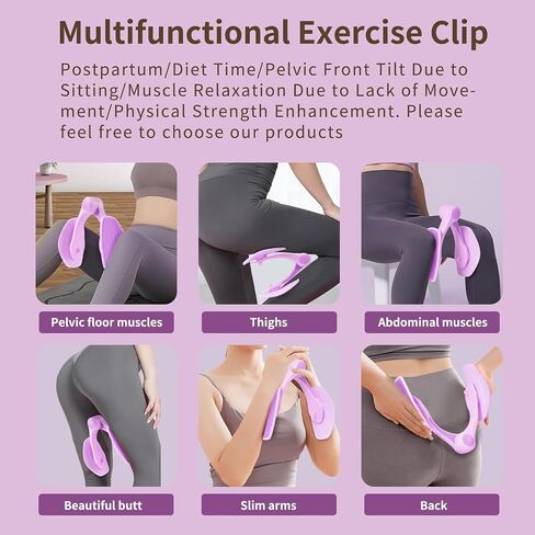 Thigh Master Hip Trainer Kegel Exerciser,Pelvic Floor Exercise Devices for Arm Leg,Inner Thigh Exercise Equipment Kegel Exercise Products for Women Home Gym (Purple) in Saudi Arabia