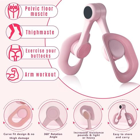Thigh Master for Women-Upgraded Thigh Trainer,Smart Screen Display,Enhanced Resistance Hip,for Weight Loss and Postpartum Rehabilitation,Kegel Exercise Products for Pelvic Floor ﻿ in Saudi Arabia
