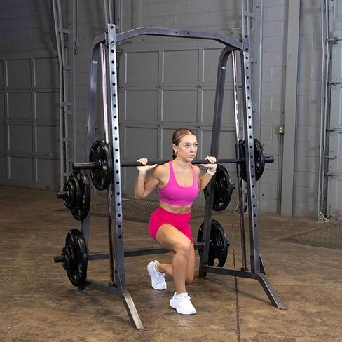 Body Solid Smith Machine Package - Strength Training Weight Cage Squat Rack System Ideal for Home and Commercial Gyms in Kuwait