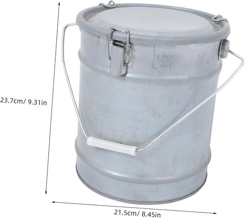 LIFKOME Heavy Duty Small Bucket Metal Soil Sampling Bucket Round Sample Container with Lid Laboratory Soil Storage in Saudi Arabia