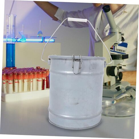 LIFKOME Heavy Duty Small Bucket Metal Soil Sampling Bucket Round Sample Container with Lid Laboratory Soil Storage in Saudi Arabia