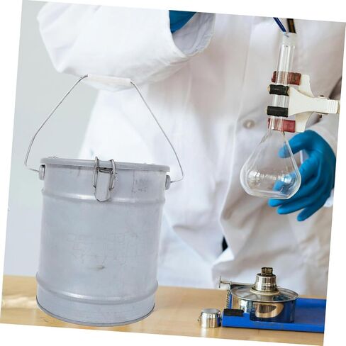 LIFKOME Heavy Duty Small Bucket Metal Soil Sampling Bucket Round Sample Container with Lid Laboratory Soil Storage in Saudi Arabia