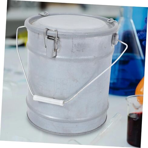 LIFKOME Heavy Duty Small Bucket Metal Soil Sampling Bucket Round Sample Container with Lid Laboratory Soil Storage in Saudi Arabia
