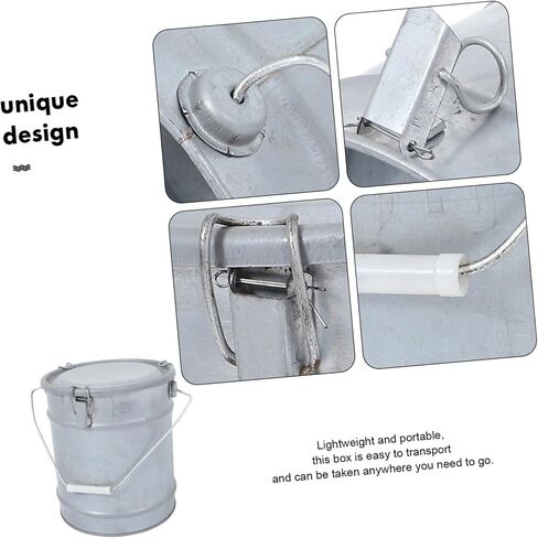 LIFKOME Heavy Duty Small Bucket Metal Soil Sampling Bucket Round Sample Container with Lid Laboratory Soil Storage in Saudi Arabia