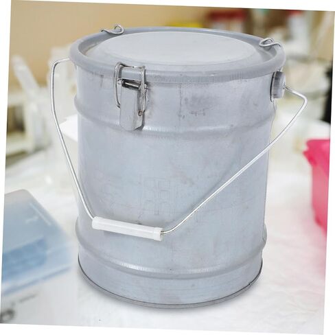 LIFKOME Heavy Duty Small Bucket Metal Soil Sampling Bucket Round Sample Container with Lid Laboratory Soil Storage in Saudi Arabia