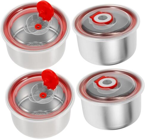 GLEAVI 4PCS محكمة الإغلاق من الفولاذ المقاوم للصدأ حاويات تخزين عينة صناديق اختبار لمختبرات المقاصف المدرسية واستخدام المنزل للحفاظ على الطعام والعينة in Saudi Arabia