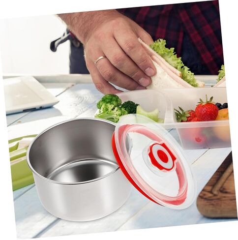 GLEAVI 4PCS محكمة الإغلاق من الفولاذ المقاوم للصدأ حاويات تخزين عينة صناديق اختبار لمختبرات المقاصف المدرسية واستخدام المنزل للحفاظ على الطعام والعينة in Saudi Arabia