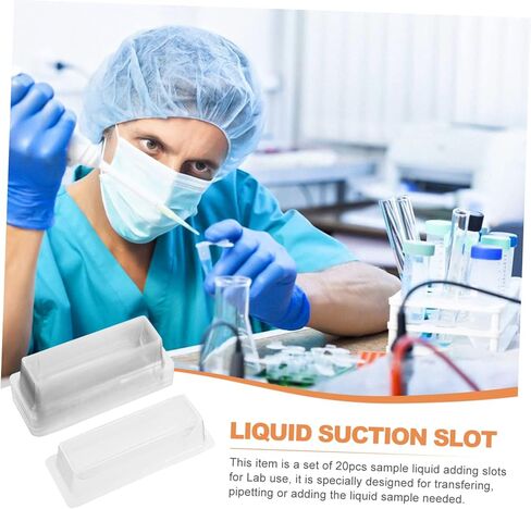 PRETYZOOM 1set Transparent Reagent Tank for Lab Loading Slots Sample Adding Slots Divided Party Laboratory Supplies Storage Slots Sterilized Liquid Adding Slot Reagent Container Plastic 20pcs in Saudi Arabia