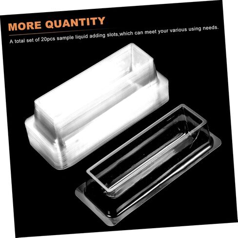 PRETYZOOM 1set Transparent Reagent Tank for Lab Loading Slots Sample Adding Slots Divided Party Laboratory Supplies Storage Slots Sterilized Liquid Adding Slot Reagent Container Plastic 20pcs in Saudi Arabia