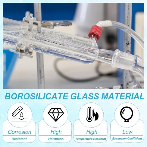 PATIKIL Borosilicate Glass Distillation Adapter, 105 Degree 24/40 Outer and Inner Joint Bent Connecting Adapter Distillation Connecting Parts for Lab Use Equipment Supply,1 in Saudi Arabia