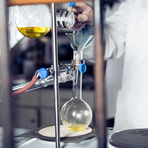 PATIKIL Borosilicate Glass Distillation Adapter, 105 Degree 24/40 Outer and Inner Joint Bent Connecting Adapter Distillation Connecting Parts for Lab Use Equipment Supply,1 in Saudi Arabia