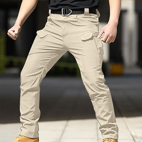 Men's Military Tactical Cargo Pants 2025 Ripstop Stretch Relaxed Fit Trousers Outdoor Hiking Pants with Multi Pockets in Kuwait