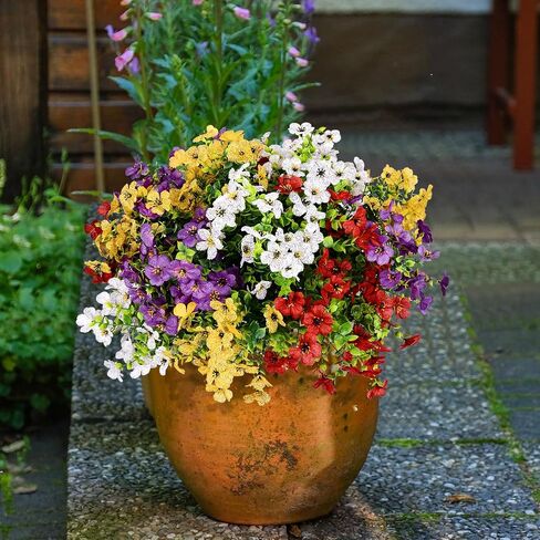 SAREAL Realistic Faux Outdoor Flowers, 20 Bundle UV Resistant Artificial Outdoor Flowers for Porch, Patio & Garden, Realistic Faux Plants for Home Decor in Saudi Arabia