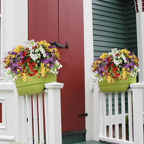SAREAL Realistic Faux Outdoor Flowers, 20 Bundle UV Resistant Artificial Outdoor Flowers for Porch, Patio & Garden, Realistic Faux Plants for Home Decor in Saudi Arabia