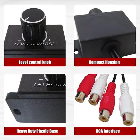 Dashboard Mount Bass Knob - التحكم في مستوى RCA لمضخمات السيارات وضغط مضخمات الصوت المنزلية in Saudi Arabia