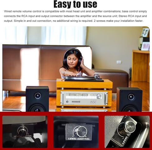 Dashboard Mount Bass Knob - التحكم في مستوى RCA لمضخمات السيارات وضغط مضخمات الصوت المنزلية in Saudi Arabia