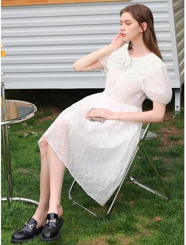 Lace Detachable Collar Vintage Costume Accessory Decorative Choker for Dresses and Shirt (Daisy) in Kuwait