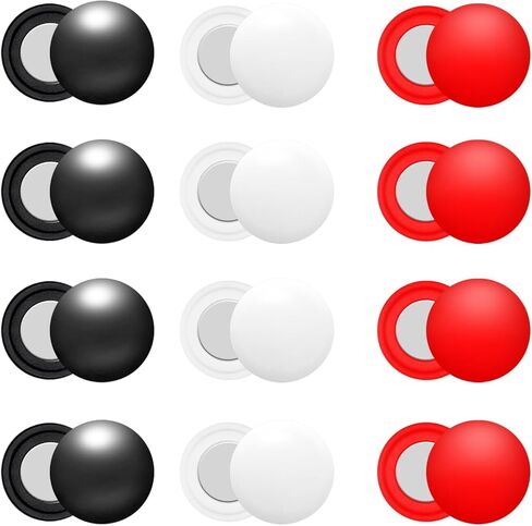 12Pcs Running Bib Clips Marathon Number Buckle Race Bib Securing Running Gear Fixing Fastener Clip Magnets Field Number Holder White Black Red for Runners Field Cycling Triathlon Supplies in Saudi Arabia