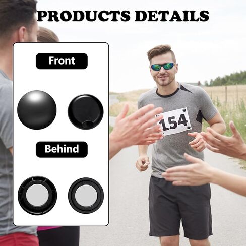 12Pcs Running Bib Clips Marathon Number Buckle Race Bib Securing Running Gear Fixing Fastener Clip Magnets Field Number Holder White Black Red for Runners Field Cycling Triathlon Supplies in Saudi Arabia