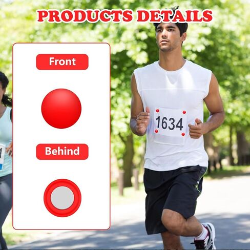 12Pcs Marathon Running Bib Clips Magnets Number Buckle Number Holder Race Bib Securing Running Gear Fixing Fastener Clip Field Red Blue Green for Cycling Triathlon Runners Field Supplies in Saudi Arabia