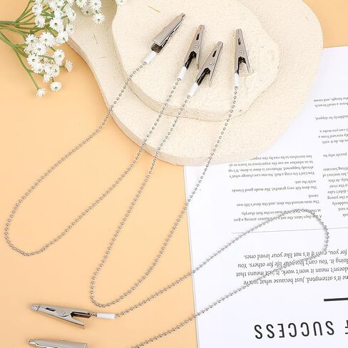 3 PCS Dental Bib Clips Fackin Clip Chain Lanyard Dental Bib Ball Ball Ball with Clips على كلا الطرفين مقاطع حامل منديل مقاطع قابلة لإعادة الاستخدام قابلة لإعادة الاستخدام للبالغين كبار السن مشابك من منديل العنق in Saudi Arabia