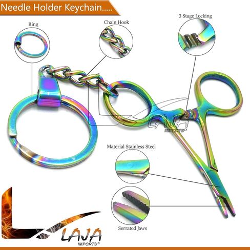 Multi Titanium Rainbow Needle حامل السائق مصغرة من الفولاذ المقاوم للصدأ الأدوات المفتاحية للاستخدام التعليمي in Saudi Arabia