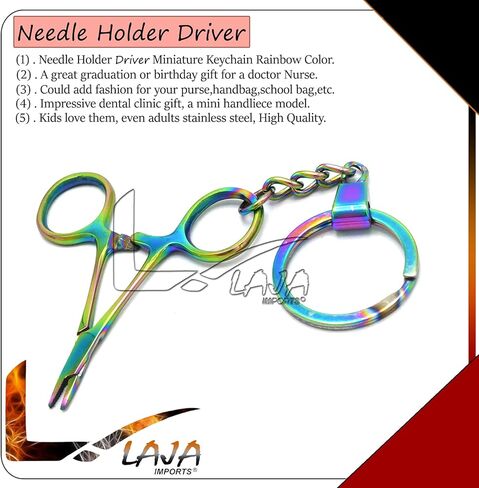 Multi Titanium Rainbow Needle حامل السائق مصغرة من الفولاذ المقاوم للصدأ الأدوات المفتاحية للاستخدام التعليمي in Saudi Arabia