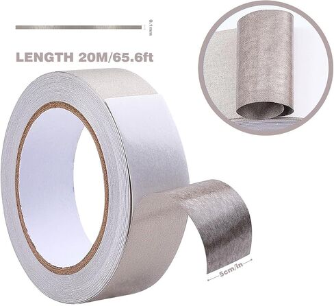 Faraday Tape Conductive Tape E m i Shielding Tape Faraday Fabric R FID Blocking Material for Faraday Cloth, EMI Shielding, Wire Harness, Cable Interference Blocking (2in x 65 Feet) in Saudi Arabia