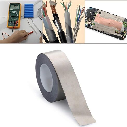 Faraday Tape Conductive Tape E m i Shielding Tape Faraday Fabric R FID Blocking Material for Faraday Cloth, EMI Shielding, Wire Harness, Cable Interference Blocking (2in x 65 Feet) in Saudi Arabia