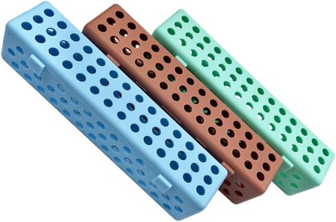 1pc أدوات طب الأسنان العلمية ، علبة كاسيت أوتوكلافال البلاستيكية ، صينية حاوية تطهير الأداة الجراحية الطبية لملاعق الأسنان ، ملقطها ، كماشة (زرقاء) in Kuwait