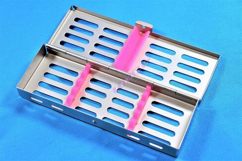 Sterilization Cassette with Removable Silicone Inserts 2pcs Holds 5 Instruments German Stainless (Cynamed) in Saudi Arabia