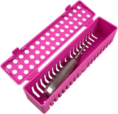 1pc أدوات طب الأسنان العلمية ، علبة كاسيت أوتوكلافال البلاستيكية ، صينية حاوية تطهير الأداة الجراحية الطبية لملاعق الأسنان ، ملقطها ، كماشة (زرقاء) in Kuwait