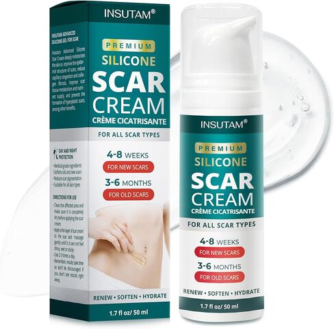 Advanced Silicone Scar Gel: Scar Removal Gel 1.7 Oz (50 G) - Scars Caused By Surgery, Burns, Or Scalds -For Men and Women Aged 20-45 Who Are Troubled By Scars- Use Day|Night in Saudi Arabia