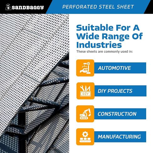 Sandbaggy Perforated Steel Sheet 24" x 48" - Perforated Metal Sheet - A36 Steel - 1/8" Holes (1, 24" x 48") in Saudi Arabia