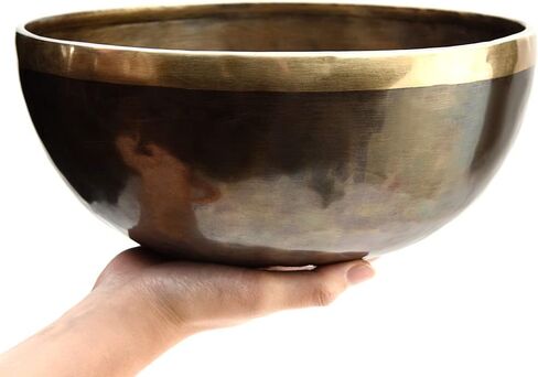 Himalayan Singing Bowl Set — 100% Handmade 8" Meditation Sound Bowl Handcrafted in Nepal with Mallet Striker & Cushion for Spiritual Healing, Mindfulness, Yoga & Relaxation, Flower of Life in Saudi Arabia