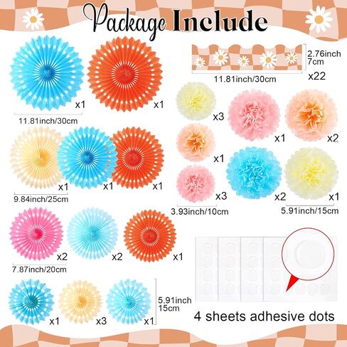 Supervitae 46 PCS Spring Bulletin Decorations Spring Flowers Classroom Bulletin Border with Paper Fans Trisue Paper Flowers for Champroom Blackboard Home Wall Decorations in Saudi Arabia