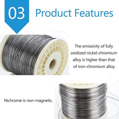 Nichrome Heating Flat Wire - 10 Meters Long, Nichrome Wire for Heating Applications(Diameter:0.9mm) in Saudi Arabia